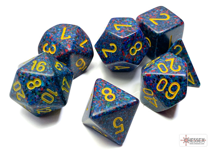 Chessex: Opaque Speckled Twilight Polyhedral 7-Die Set