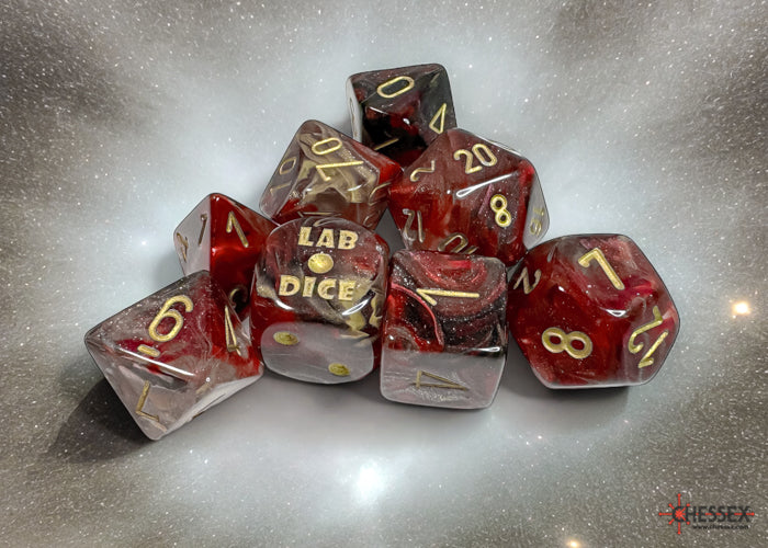 Chessex Lab Dice: Borealis Cosmos/Gold