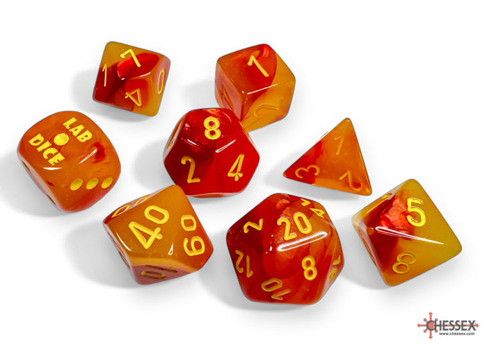 Chessex Lab Dice: Gemini Red/Yellow