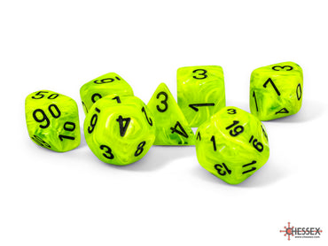 Chessex Mega Dice: Vortex - Bright Green/Black