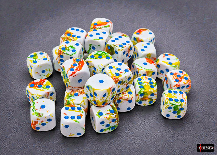 Chessex: Brush Breezy/blue 12mm d6 Dice Block (36 dice)