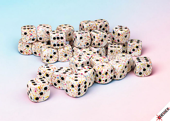 Chessex: Speckled Birthday 12mm d6 Dice Block (36 dice)