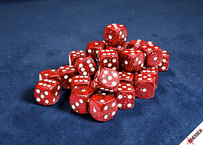 Chessex: Speckled Lava Stone 12mm d6 Dice Block (36 dice)