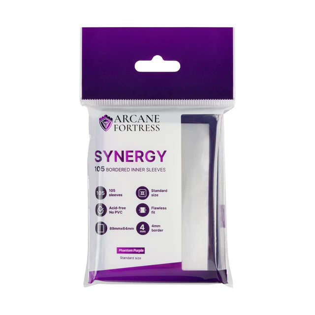 Arcane Fortress: Synergy Bordered Inner Sleeves - phantom Purple (105 ct)