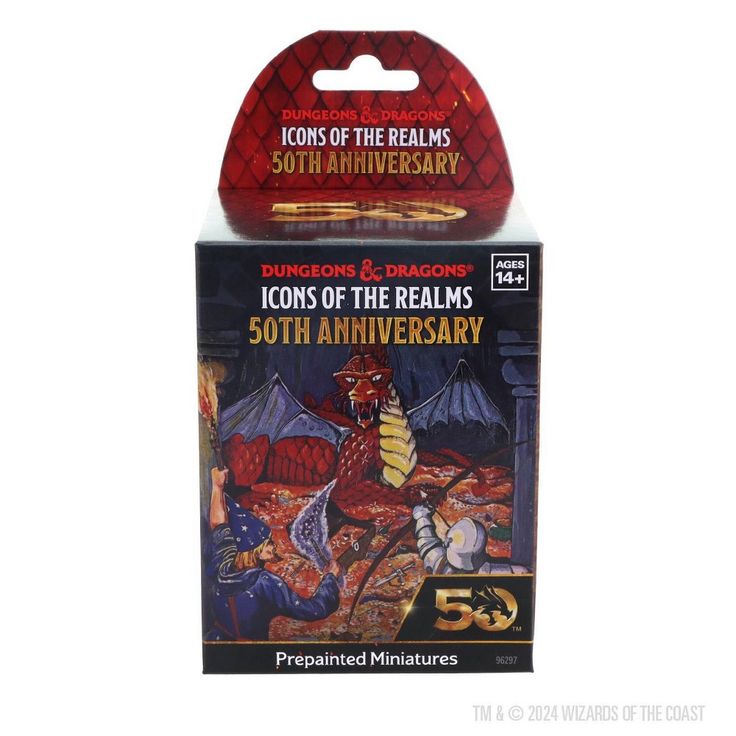 Icons of the Realms: Pre-Painted Miniatures Red Dragon- 50th Anniversary Edition