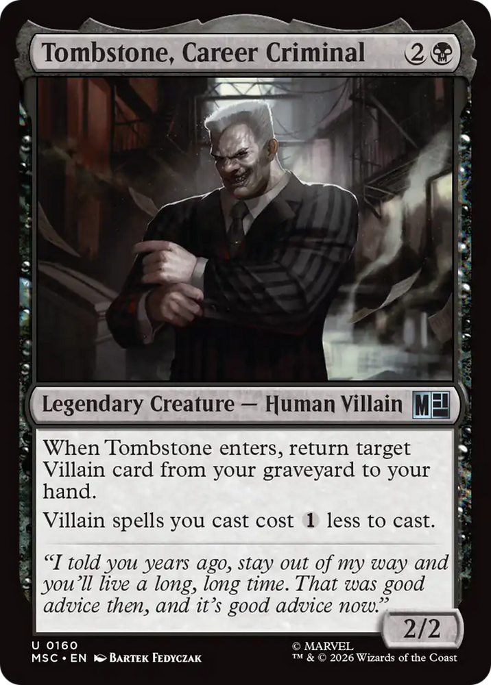 Tombstone, Career Criminal (0160) [Marvel Super Heroes Commander]