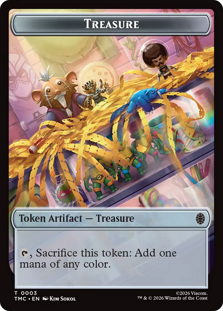 Treasure // Ninja Double-Sided Token [Teenage Mutant Ninja Turtles Commander Tokens]