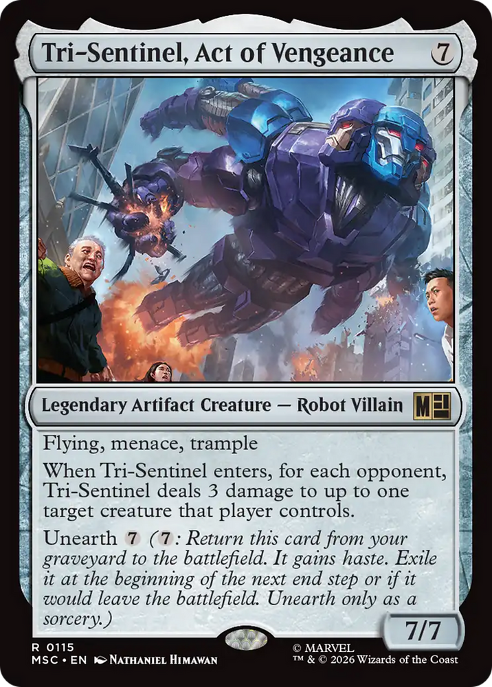 Tri-Sentinel, Act of Vengeance (Surge Foil) [Marvel Super Heroes Commander]
