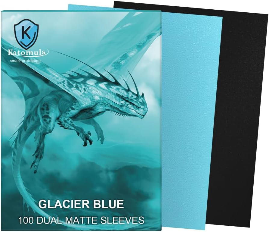 Katomula: Dual Matte Sleeves - Glacier Blue (100ct sleeves)
