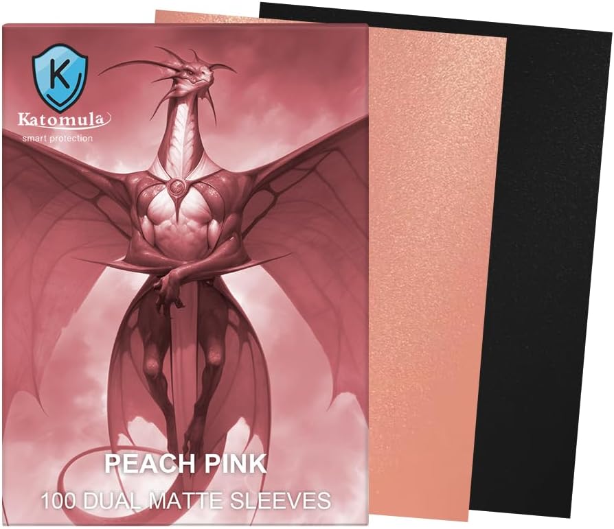 Katomula: Dual Matte Sleeves - Peach Pink (100ct sleeves)