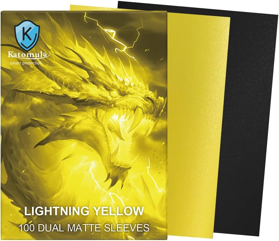 Katomula: Dual Matte Sleeves - Lightning Yellow (100ct sleeves)