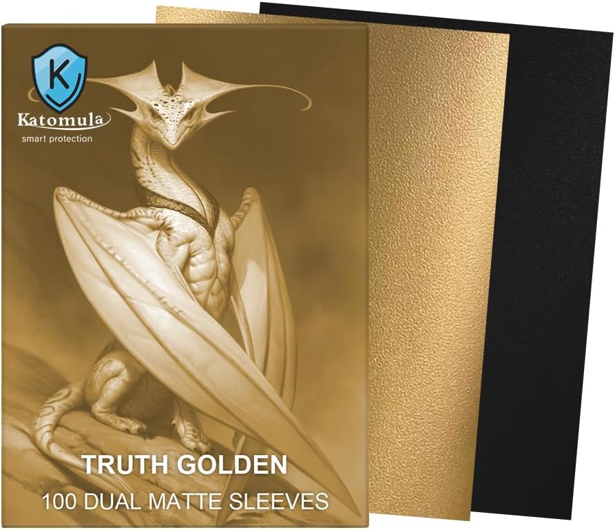 Katomula: Dual Matte Sleeves - Truth Golden (100ct sleeves)