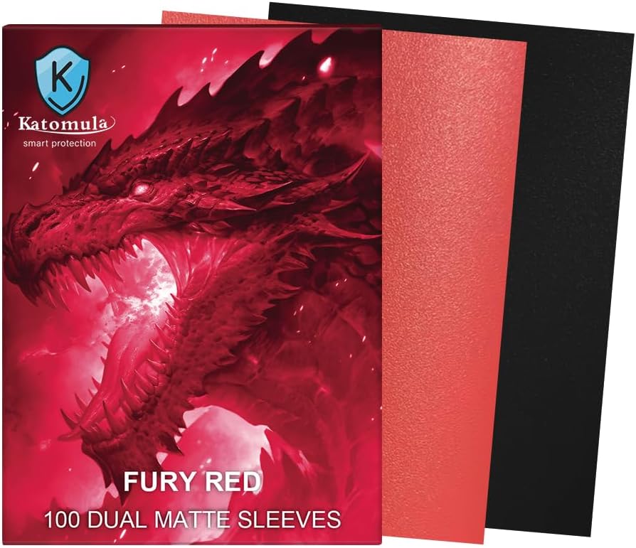 Katomula: Dual Matte Sleeves - Fury Red (100ct sleeves)