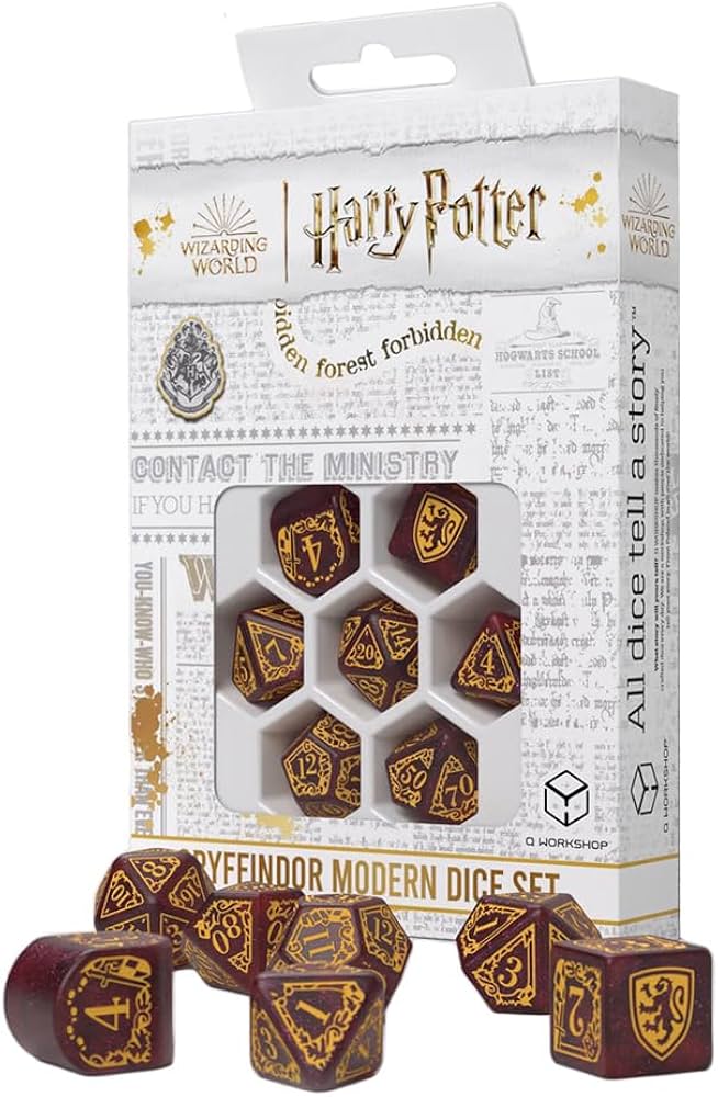 Harry Potter Gryffindor Modern Dice Set