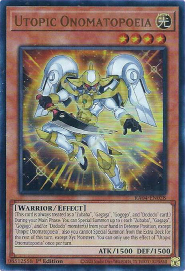 Utopic Onomatopoeia [RA04-EN028] Ultra Rare