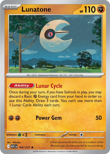 Lunatone (105/217) [Mega Evolution: Ascended Heroes]