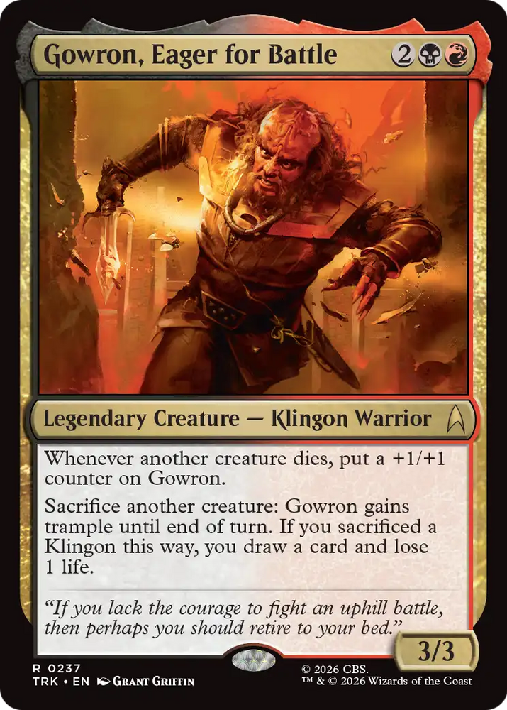 Gowron, Eager for Battle [Star Trek]
