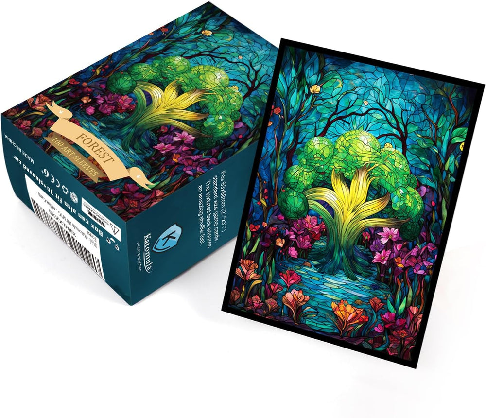 Katomula: Basic Land Series Double Art Sleeves - Forest (100ct sleeves, 100ct inner sleeves)