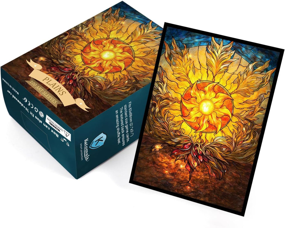 Katomula: Basic Land Series Double Art Sleeves - Plains (100ct sleeves, 100ct inner sleeves)