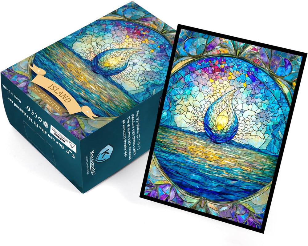 Katomula: Basic Land Series Double Art Sleeves - Island (100ct sleeves, 100ct inner sleeves)