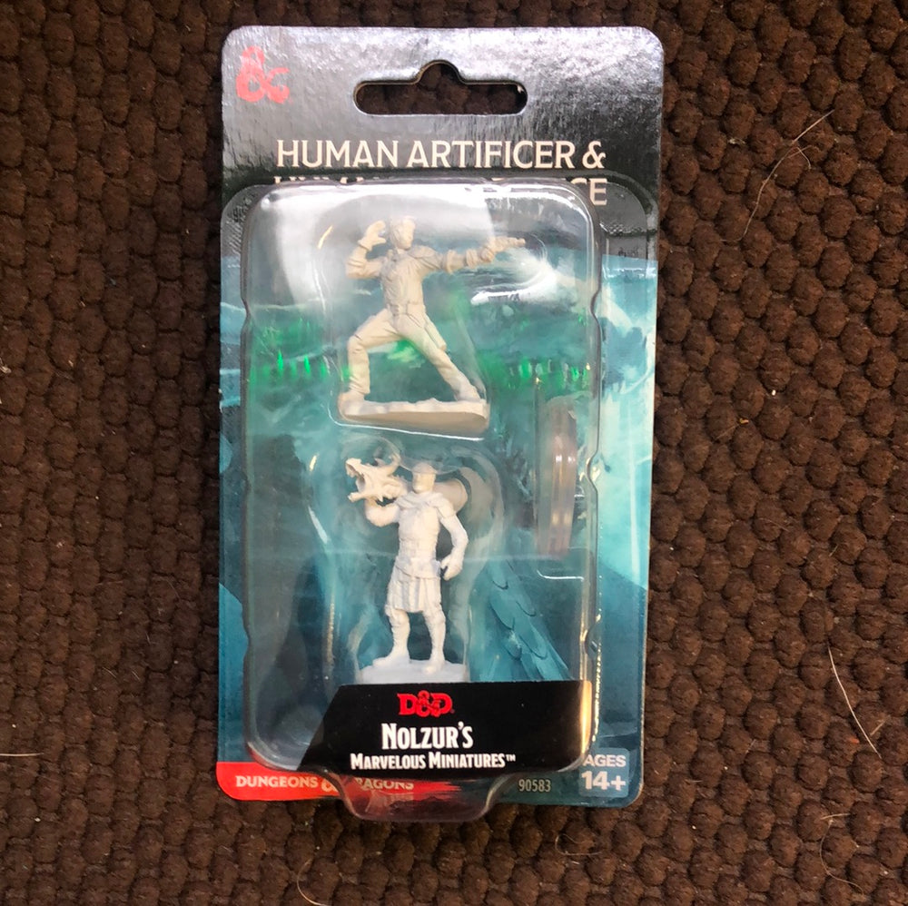Nolzur’s Marvelous Miniatures: Human Artificer & Human Apprentice