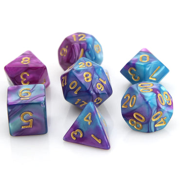 Die Hard Dice: Purple & Turquoise Marble