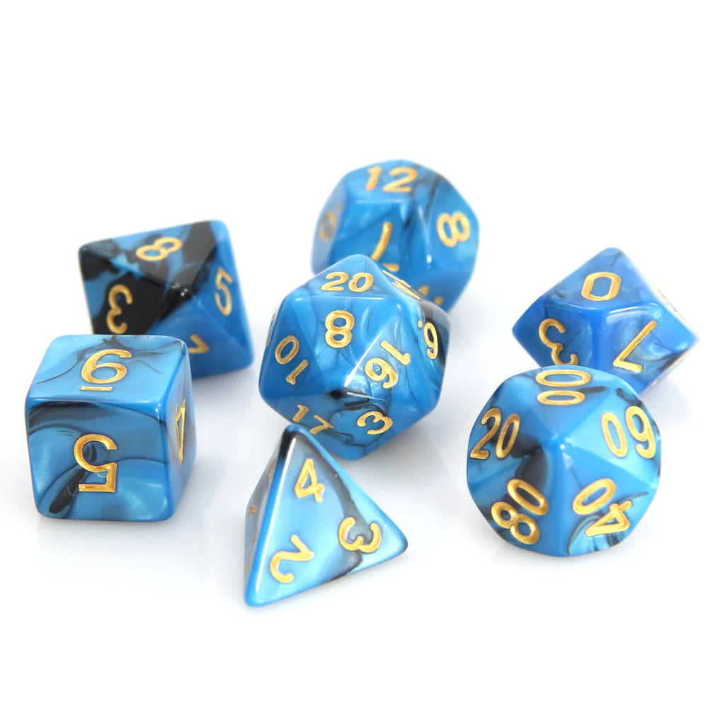 Die Hard Dice: Blue & Black Marble