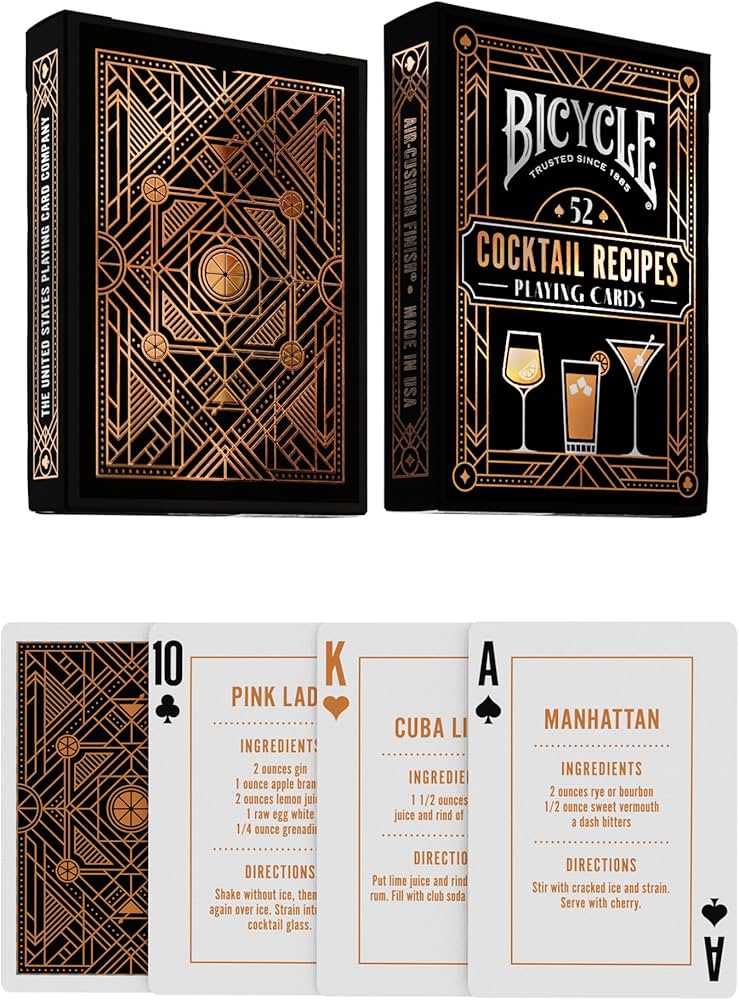 Bicycle Cocktail Recipes Playing Cards