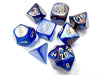 Chessex Lab Dice: Lustrous Azurite/Gold