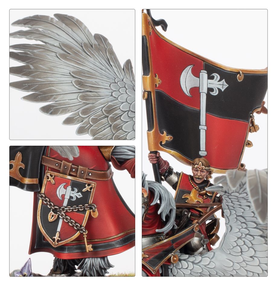 The Old World - Kingdom of Bertonnia: Battle Standard Bearer on Royal Pegasus