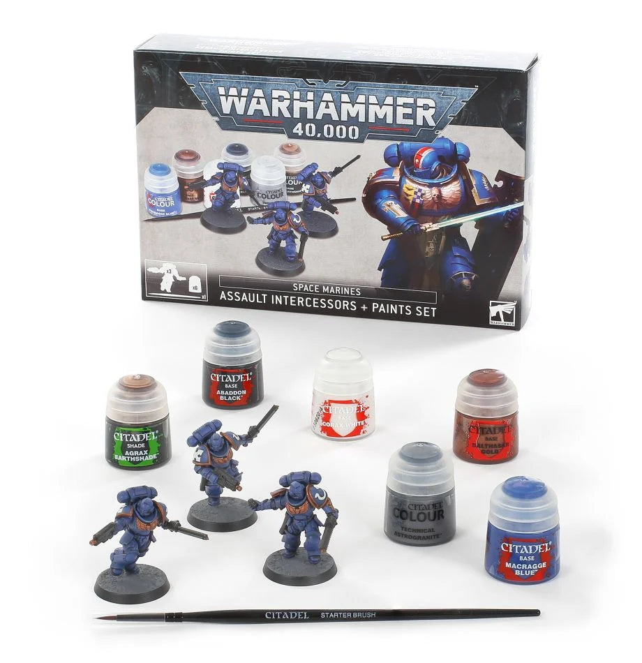 Space Marines— Assault Intercessors + Paint Set