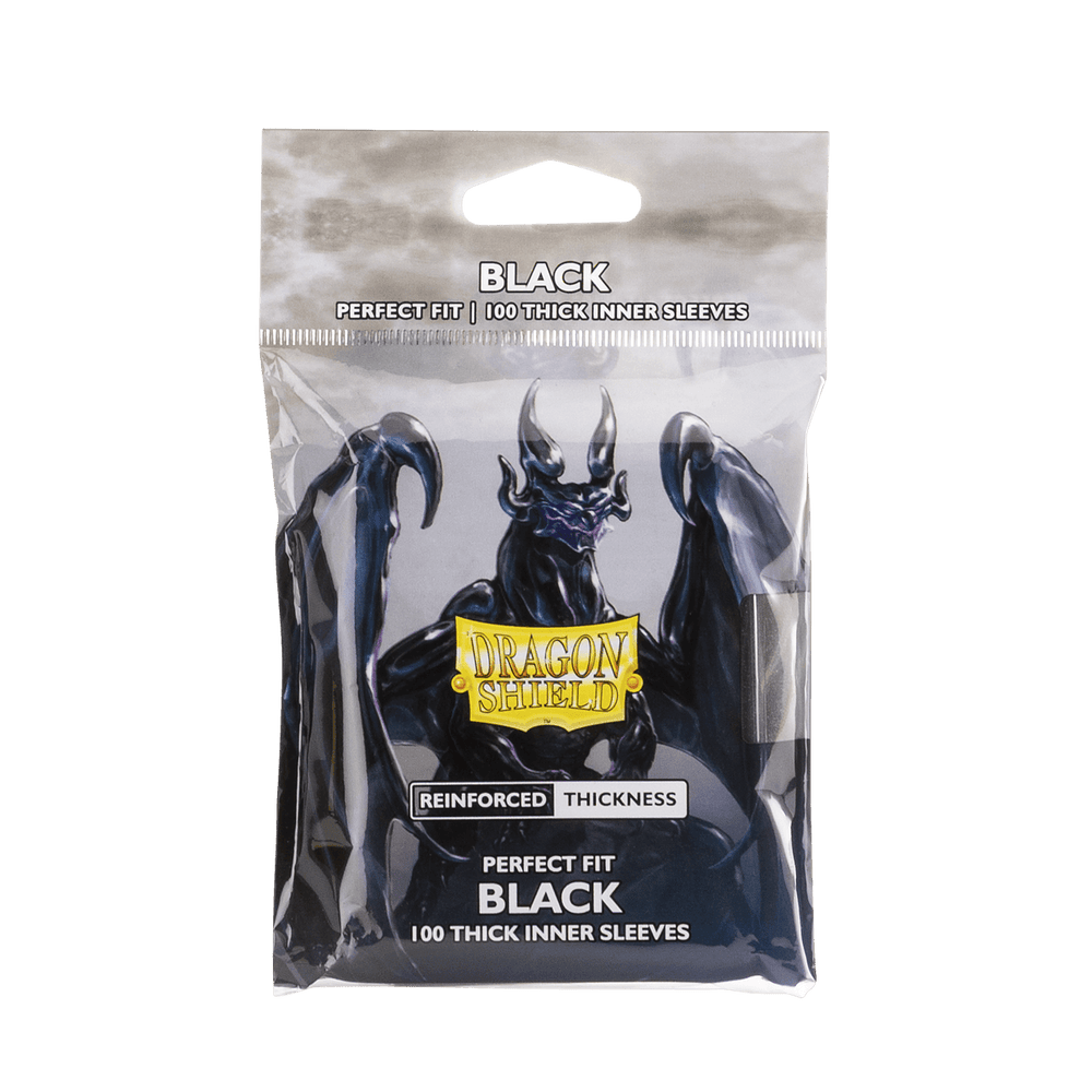 Dragon Shield Perfect Fit Thick Inner Sleeves Black