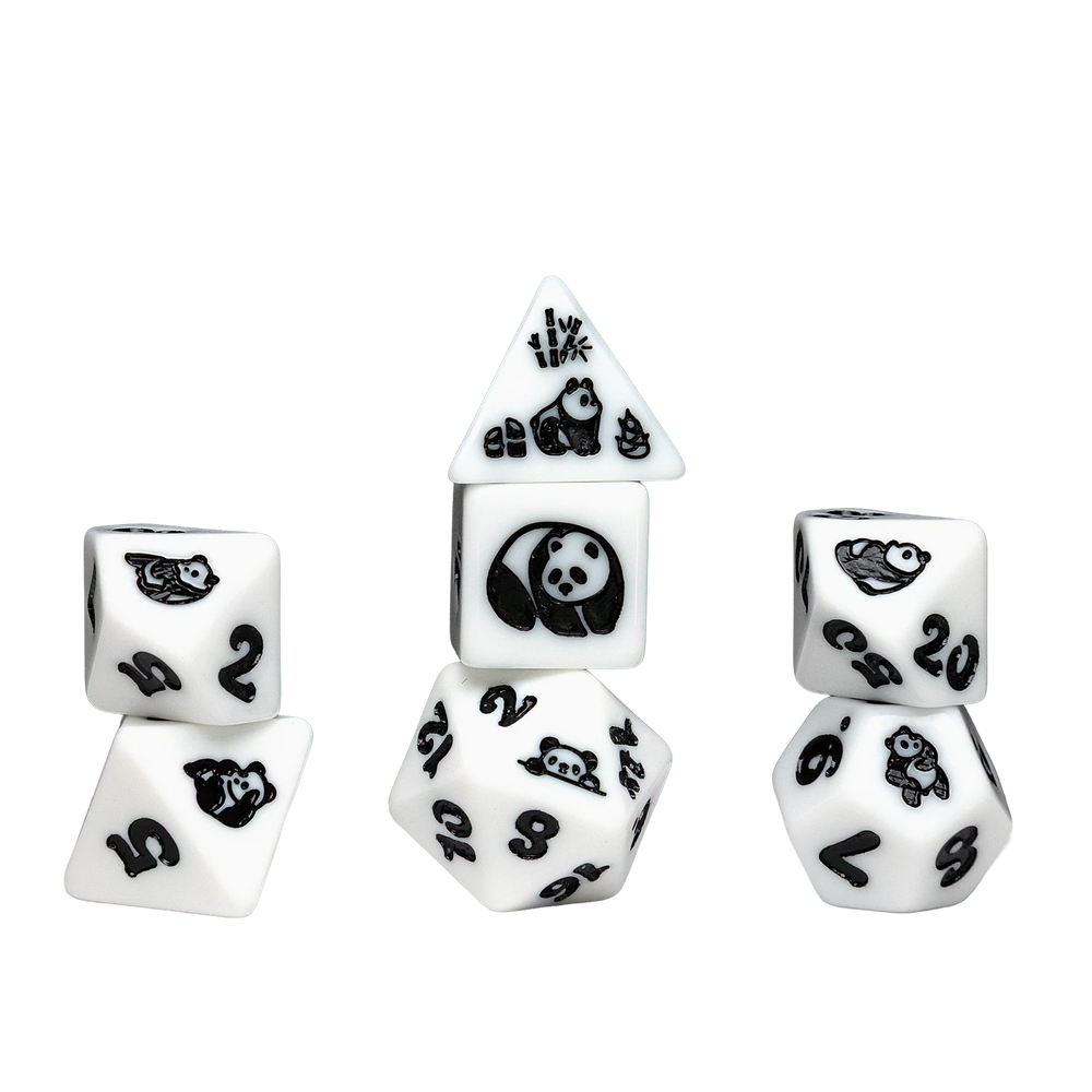 Sirius Dice: Animals Series Dice Set - Moon Panda