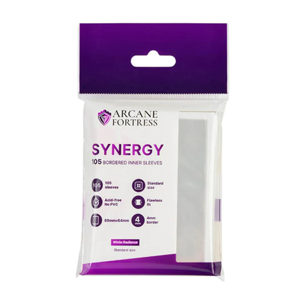 Arcane Fortress: Synergy Bordered Inner Sleeves - White (105 ct)