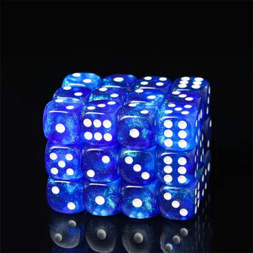 Foam Brain Dice- 12 Piece D6's- Arctic Wind