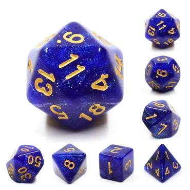 Foam Brain Dice: Black & Blue Galaxy