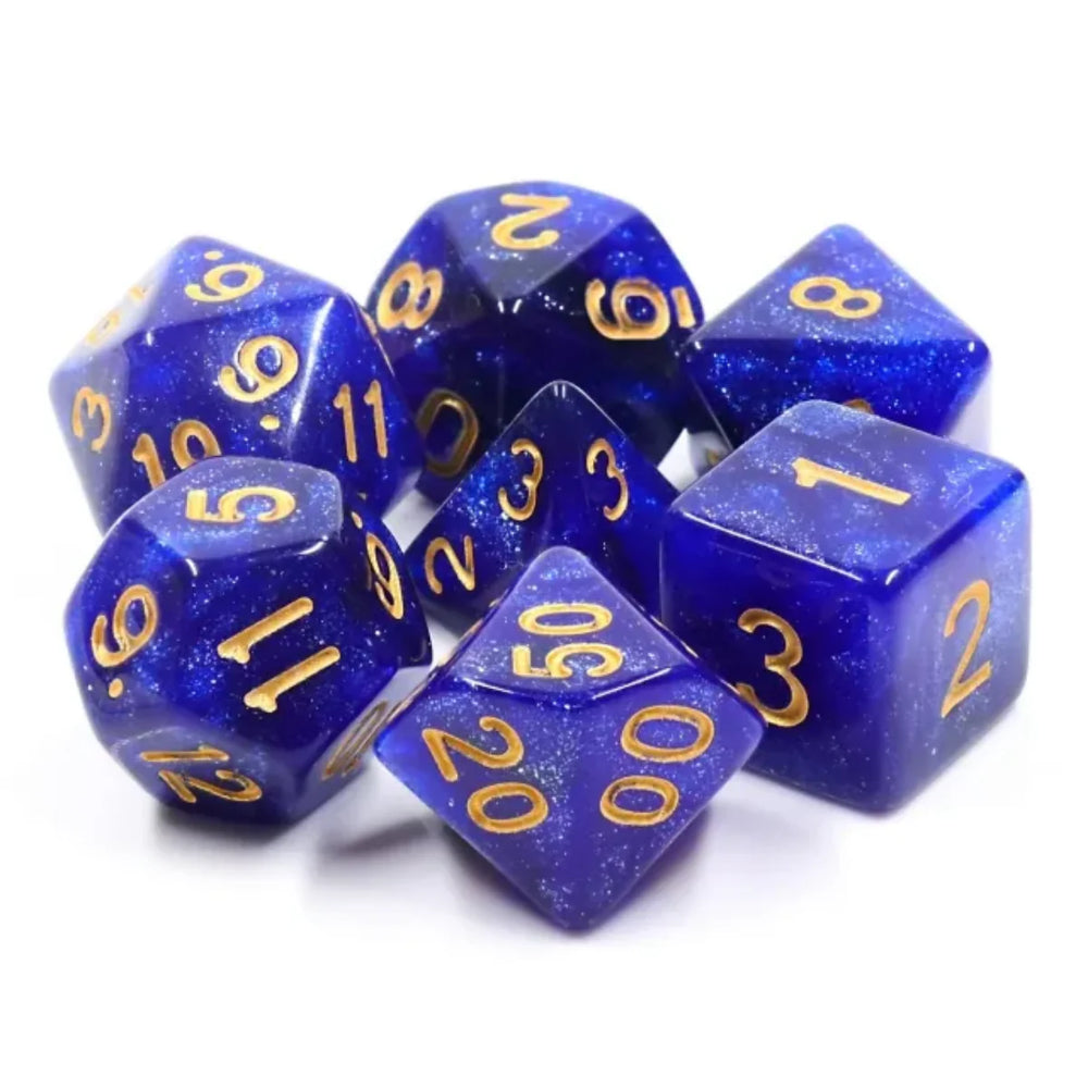 Foam Brain Dice: Black & Blue Galaxy