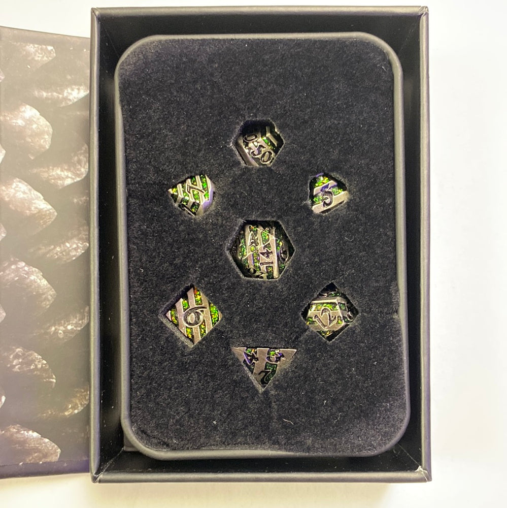 Forged: Mini Druids Emerald— Metal Dice Set