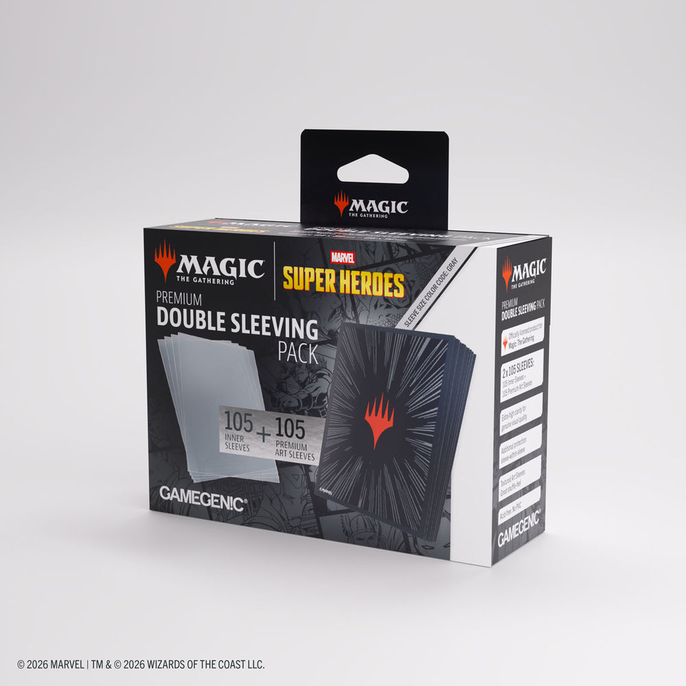 GameGenic - Premium Double Sleeving Pack: M.S.H. - Comic Burst Black