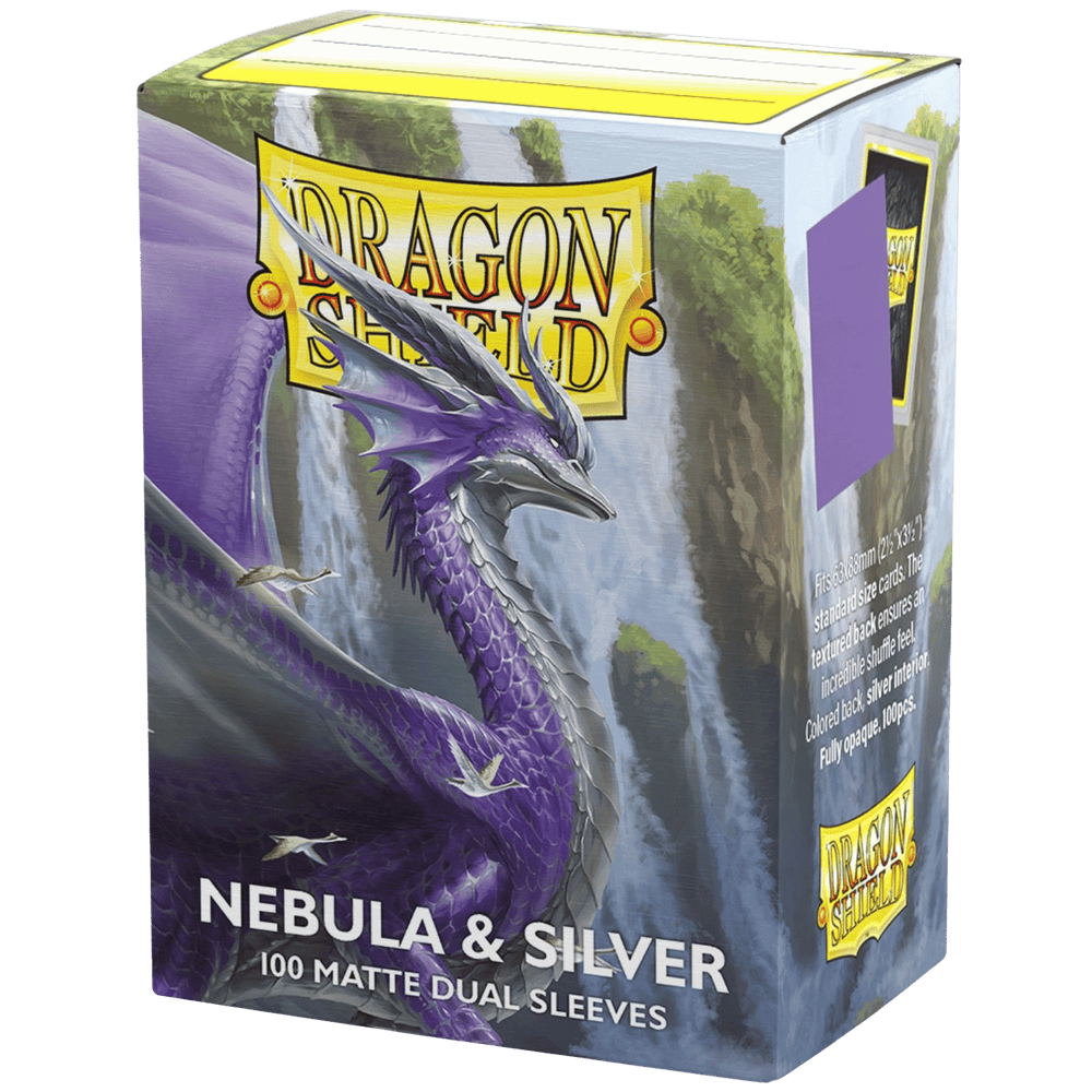 Dragon Shield Sleeves: Standard DUAL- Matte Nebula & Silver (100 ct.)