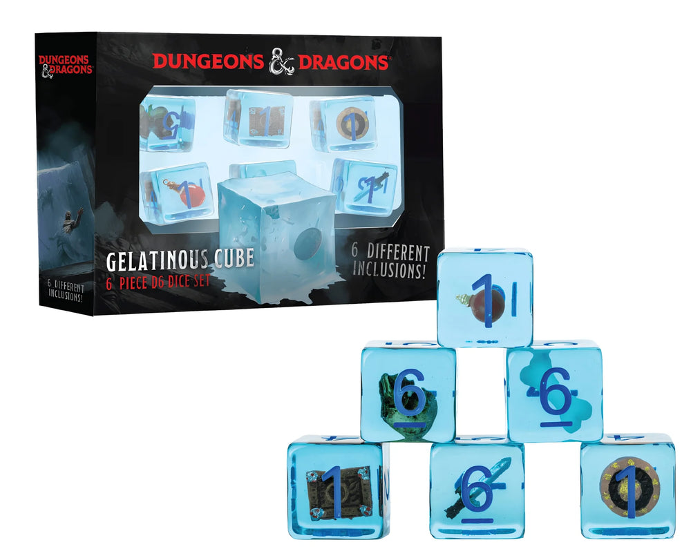 Dungeons & Dragons Gelatinous Cube 6 Piece d6 Inclusion Dice Set