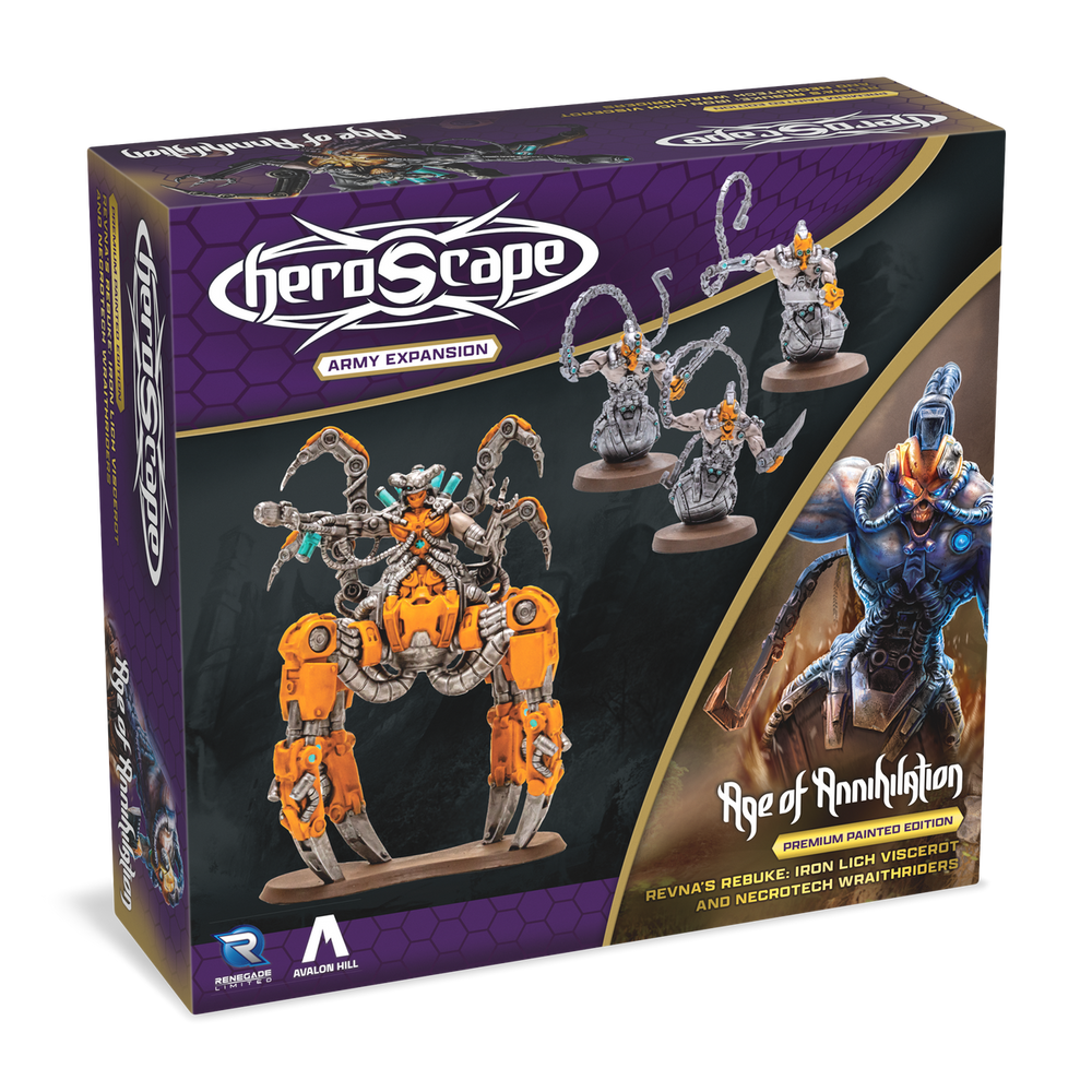 Heroscape: Age of Annihilation - Revna's Rebuke: Iron Lich Viscerot & Necrotech Wraithriders