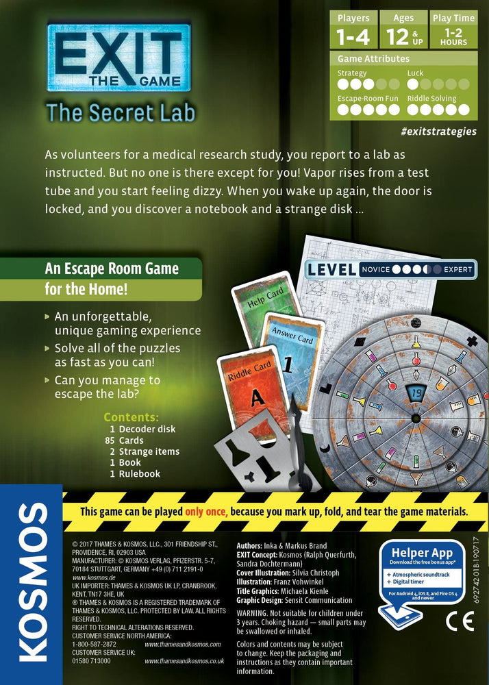 Exit The Game: The Secret Lab