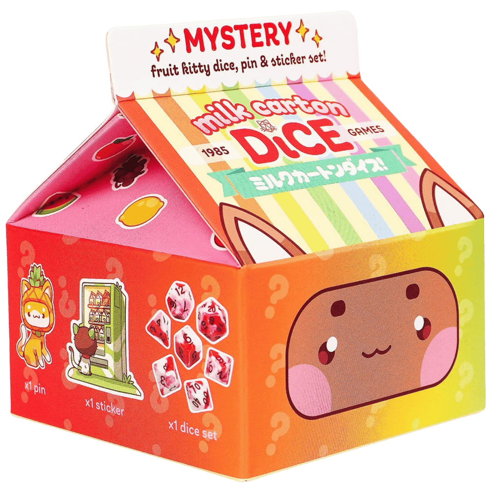 Fruit Meadows Milk Cartons: Kawaii Cat Mystery Dice Set
