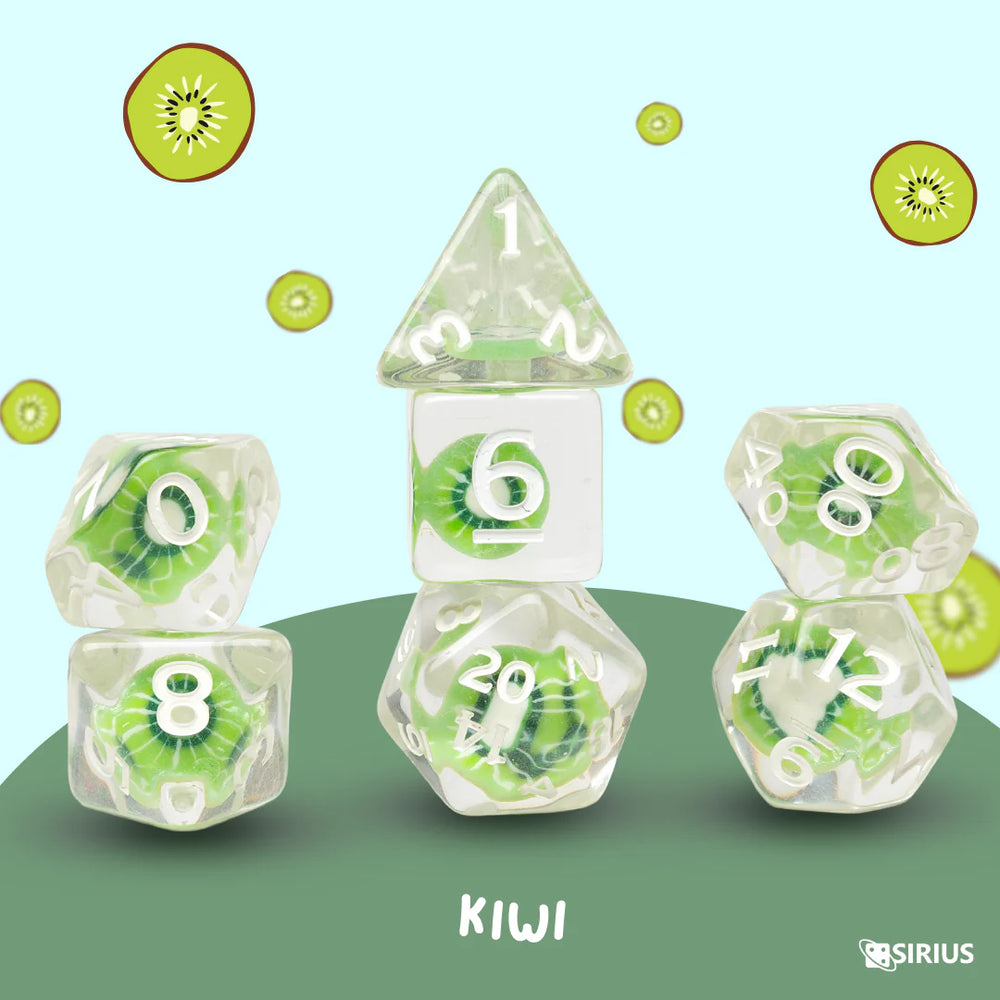 Sirius Dice: Fruit Slice Dice Set - Kiwi