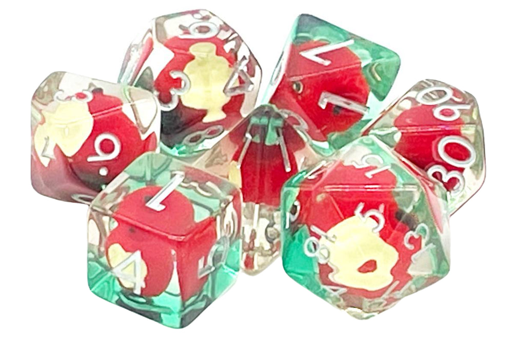 Old School Dice 7 Piece RPG: Infused - An Apple A Day