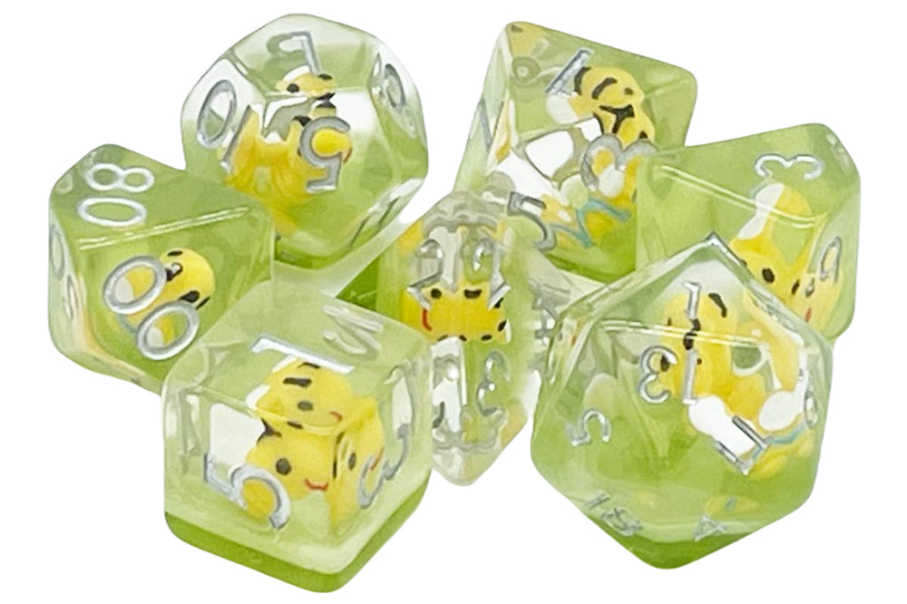 Old School Dice 7 Piece RPG: Animal Kingdom - Baby Bumblebee