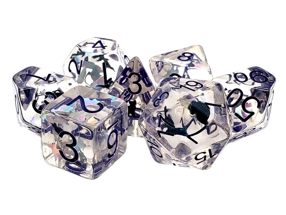 Old School Dice 7 Piece RPG: Animal Kingdom Happy Halloween!
