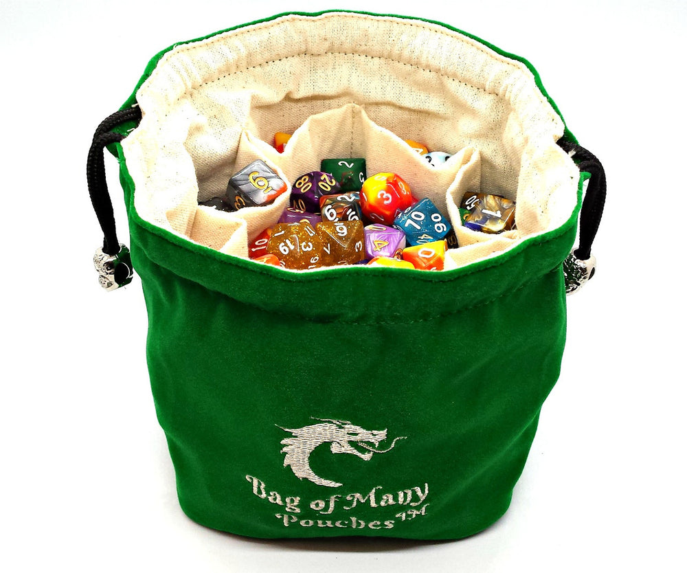 Old School Dice: Bag of Many Pouches - Green