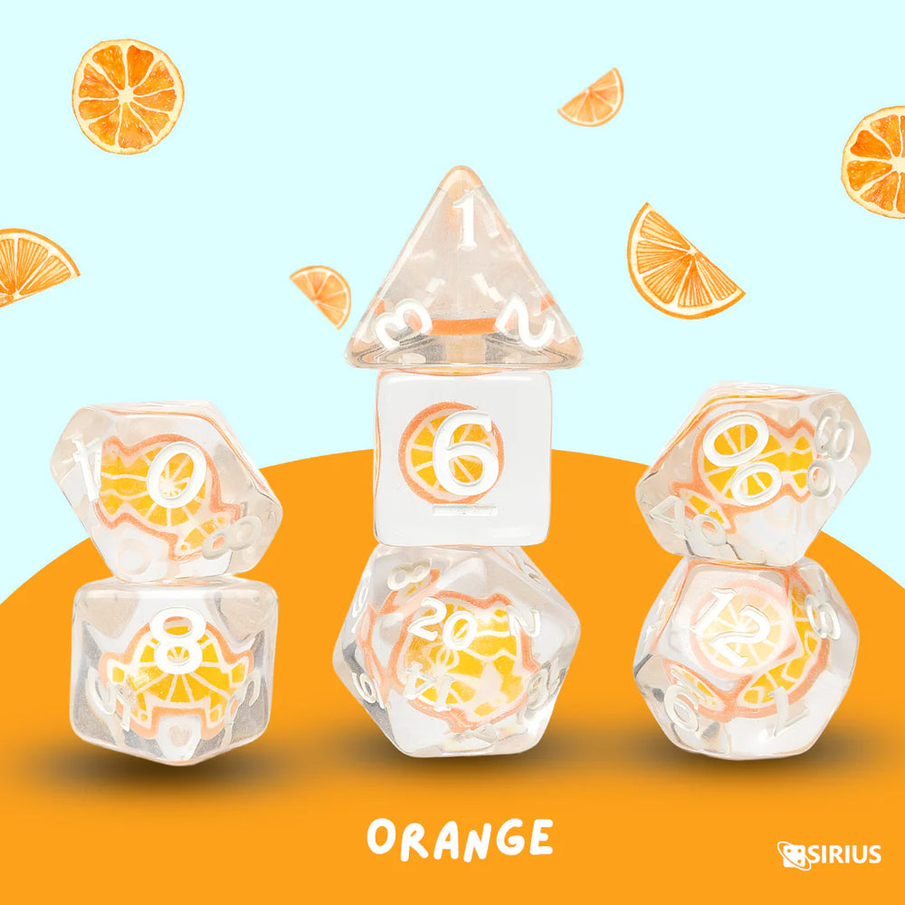 Sirius Dice: Fruit Slice Dice Set - Orange